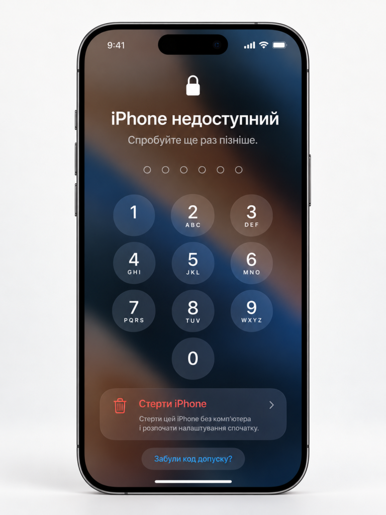 Скидання заблокованого iPhone без комп’ютера
