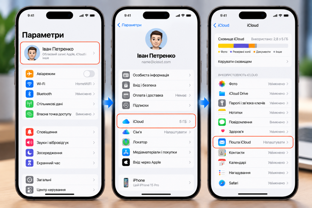 Як створити адресу @icloud.com на iPhone